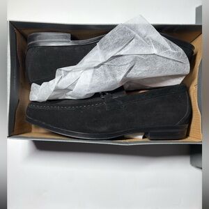 Stacy Adams Neville Black Suede Slip-On Loafers Size 12w